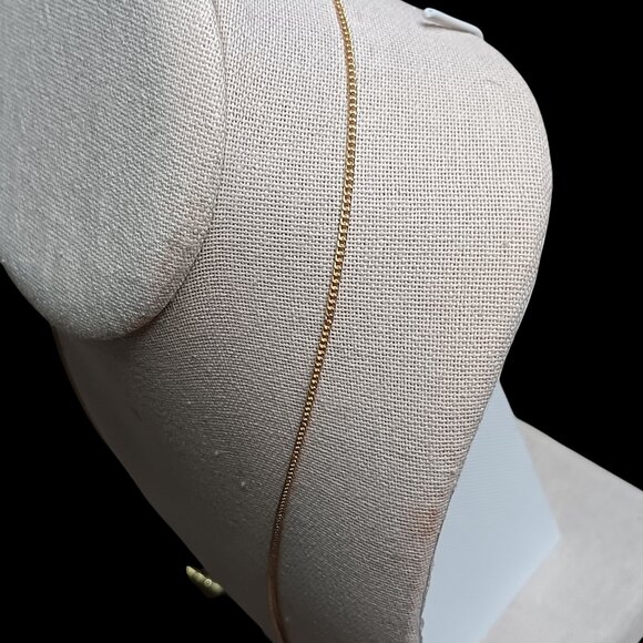 Authentic Louis Vuitton vintage patina Lock Key Necklace Gold Tone w/ 24" Chain - Picture 4 of 11